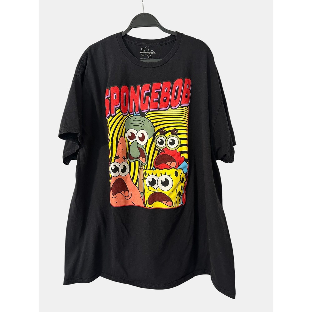 Nickelodeon SpongeBob SquarePants Graphic T-Shirt Black 3XL‎ Patrick Squidward